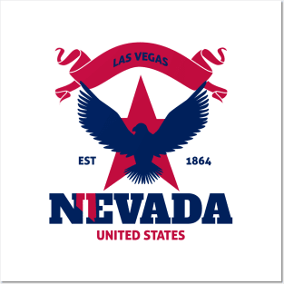 USA Eagle NEVADA Celebration Day, Happy NEVADA State Day Nevada Happy Celebration Day Posters and Art